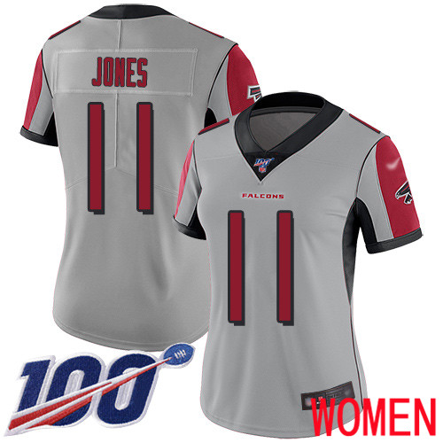 Atlanta Falcons Limited Silver Women Julio Jones Jersey NFL Football 11 100th Season Inverted Legend